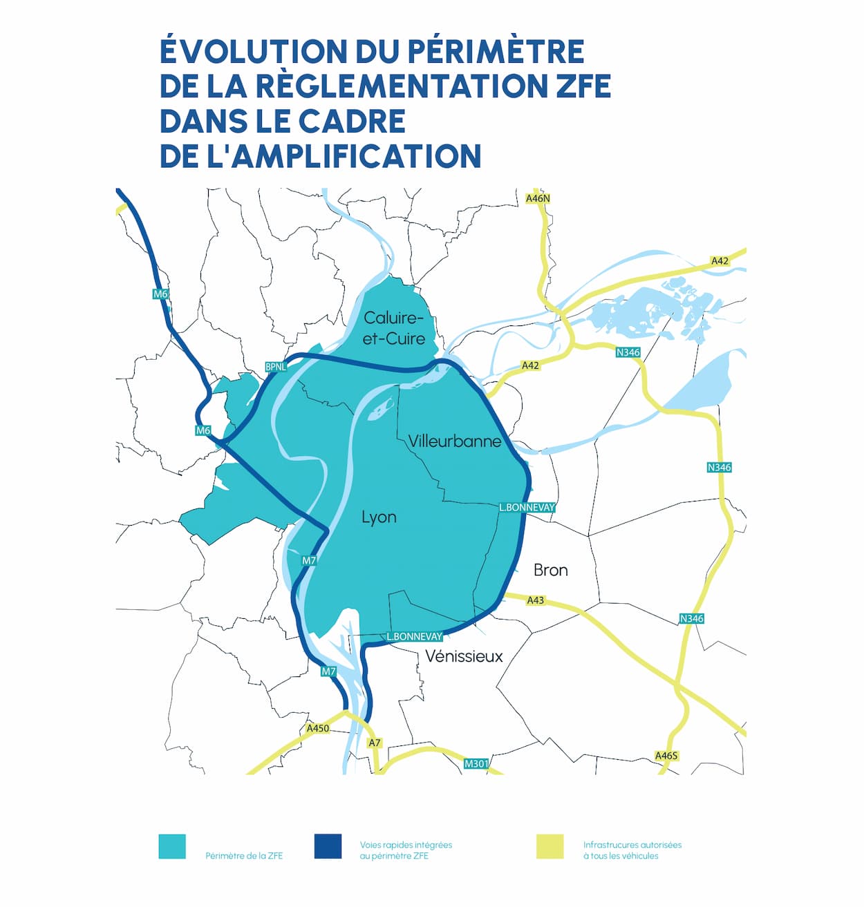 Carte de la ZFE Montpellier Méditerranée Métropole avec périmètre et zones concernées