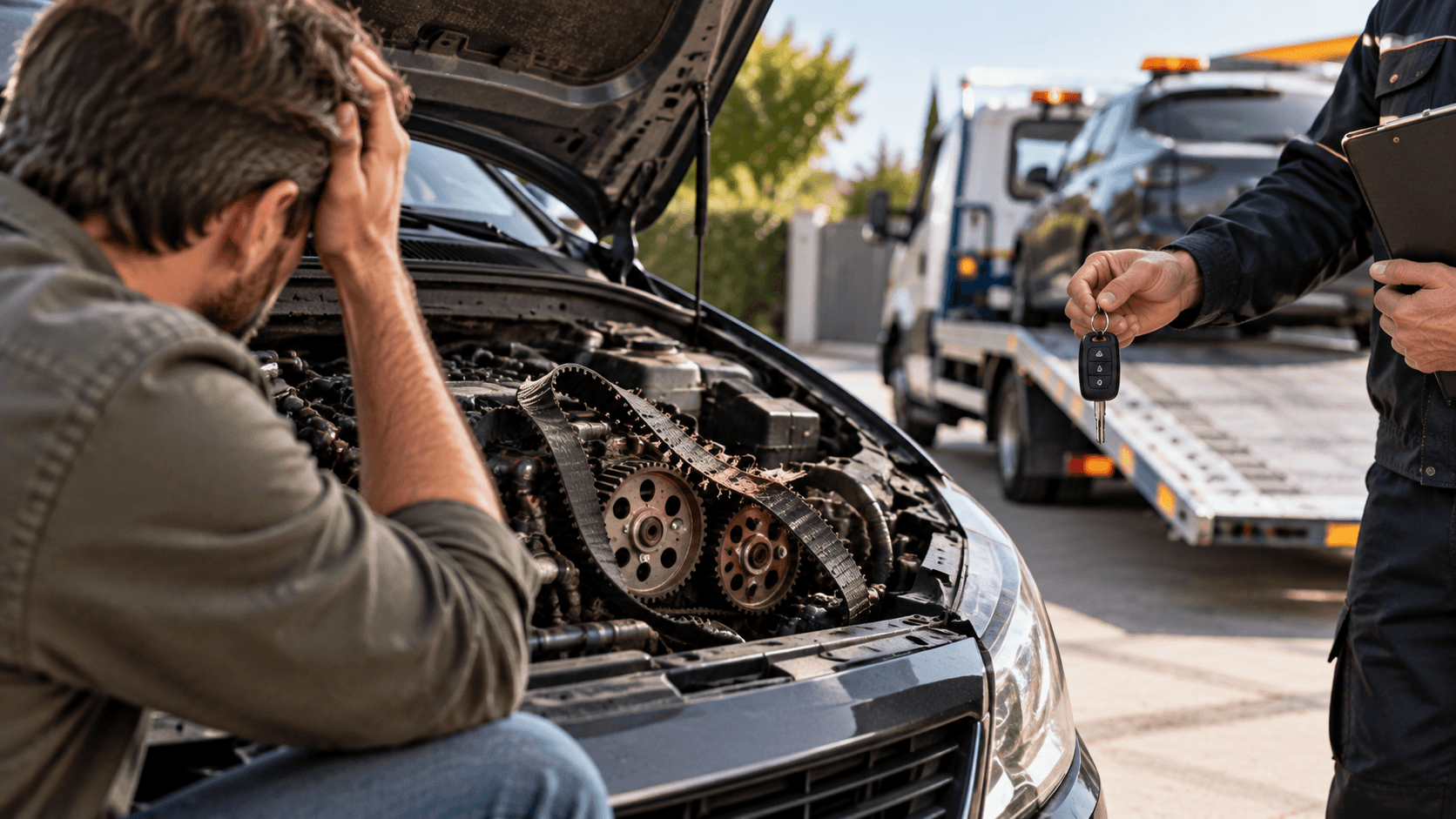 Vendre une voiture avec distribution HS et moteur cassé avec Delivauto lorsque la courroie de distribution a lâché, que le moteur ne démarre plus ou qu’un garage annonce des dégâts internes importants. Une rupture de distribution peut provoquer des dommages sérieux sur les soupapes, la culasse, les pistons ou d’autres éléments du moteur. Dans ce cas, le véhicule peut rapidement devenir non roulant et le devis de remise en état peut atteindre une somme difficile à justifier, surtout sur une voiture ancienne, fortement kilométrée ou déjà marquée par d’autres frais.
La reprise d’une voiture avec moteur cassé ne dépend pas uniquement du coût de la panne. Il faut aussi regarder la marque, le modèle, l’année, le kilométrage, la motorisation, l’état général, la carrosserie, le contrôle technique, l’historique d’entretien, les équipements, les pièces encore valorisables et la demande pour ce type de véhicule. Une voiture avec courroie de distribution cassée peut donc conserver une valeur économique, même si elle ne roule plus. Deux véhicules avec la même panne peuvent obtenir des estimations très différentes selon leur état et leur potentiel de revente.
Avant de décider, il est utile de comparer trois éléments : le prix du moteur ou des travaux nécessaires, la valeur de la voiture en état de marche et sa valeur actuelle en l’état. Si le devis représente une grande partie de la valeur du véhicule, vendre la voiture avec distribution HS peut devenir plus cohérent que d’engager plusieurs milliers d’euros. C’est encore plus vrai si le véhicule cumule moteur HS, embrayage usé, turbo fatigué, FAP bouché, défaut AdBlue, boîte de vitesses fragile, carrosserie endommagée, pneus à remplacer ou contrôle technique défavorable.
Delivauto peut étudier la reprise d’une voiture avec courroie de distribution cassée, moteur endommagé ou moteur HS, qu’elle soit immobilisée à domicile, au garage, dans un parking, chez un dépanneur ou dans une cour. Le propriétaire transmet les informations principales : marque, modèle, année, kilométrage, diagnostic, devis éventuel, photos, contrôle technique si disponible, état général et localisation du véhicule. Delivauto analyse ensuite le dossier afin de proposer une estimation rapide et une offre de rachat si la reprise est possible.
Vendre une voiture avec distribution HS permet aussi d’éviter certains frais supplémentaires : remorquage répété, gardiennage, diagnostic complémentaire, démontage inutile ou remise en état incertaine. Avec Delivauto, l’objectif est de proposer une solution simple pour vendre une voiture en panne, moteur cassé, non roulante, sans CT ou destinée à être cédée en l’état, en se basant sur sa valeur réelle plutôt que sur une cote théorique.