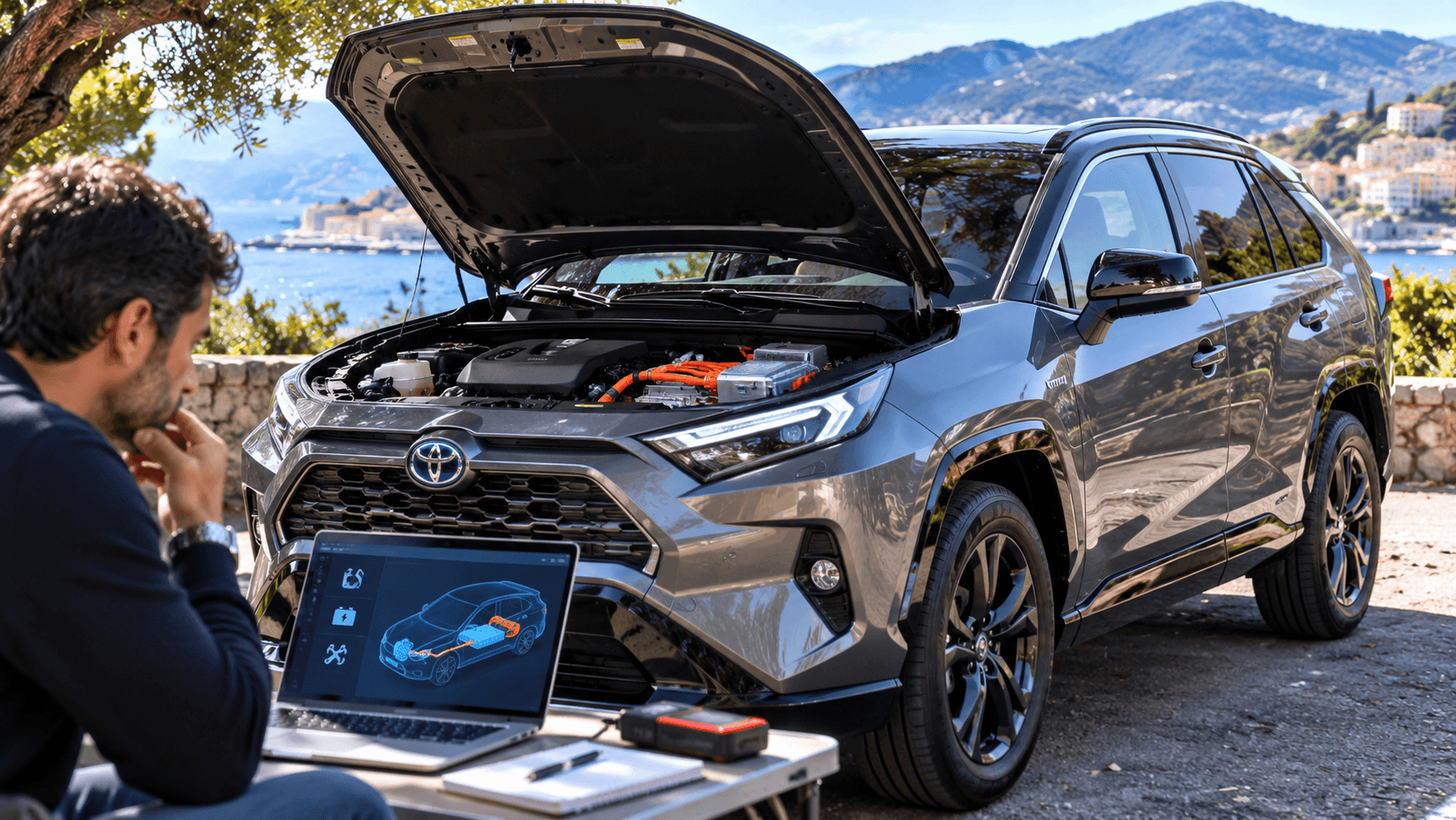 Toyota RAV4 hybride : et si la batterie n’était pas le vrai problème ? Lorsqu’un voyant hybride s’allume, que la consommation augmente, que la voiture manque de puissance ou qu’un message d’erreur apparaît, la batterie haute tension est souvent la première suspectée. Pourtant, sur un RAV4 Hybrid, plusieurs autres éléments peuvent provoquer des symptômes similaires : batterie 12 V faible, système de refroidissement de la batterie encrassé, capteur défaillant, connectique, électronique de puissance, onduleur ou défaut enregistré par le calculateur. Remplacer directement la batterie hybride sans diagnostic complet peut donc conduire à une réparation très coûteuse et parfois inutile. Avant toute décision, il faut lire les codes défauts, contrôler l’état de santé réel de la batterie, vérifier les tensions des modules, le système de ventilation, la batterie auxiliaire 12 V et les composants du système hybride. Un simple défaut électrique ou un problème de refroidissement peut parfois expliquer une alerte qui ressemble à une batterie en fin de vie. À l’inverse, une batterie réellement dégradée peut présenter des écarts de tension importants, une autonomie électrique réduite ou des cycles de charge et décharge anormalement rapides. Si le diagnostic révèle finalement une réparation importante, Delivauto peut étudier la reprise d’un Toyota RAV4 hybride en panne, fortement kilométré, avec défaut du système hybride, batterie suspectée HS, voyant allumé ou gros devis mécanique selon le dossier. L’objectif est d’abord d’éviter le mauvais diagnostic, puis de comparer le coût réel de la réparation à la valeur du véhicule.
